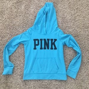 Victoria’s Secret PINK blue pullover hoodie.